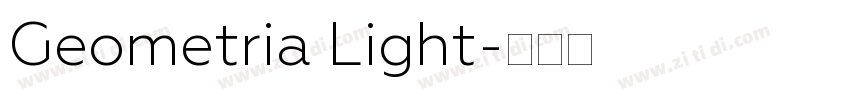 Geometria Light字体转换